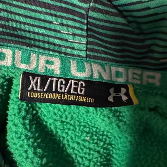 Under Armour Storm Cold Gear Women's XL Drawstring Hoodie Green Loose Activewear - Picture 8 of 11